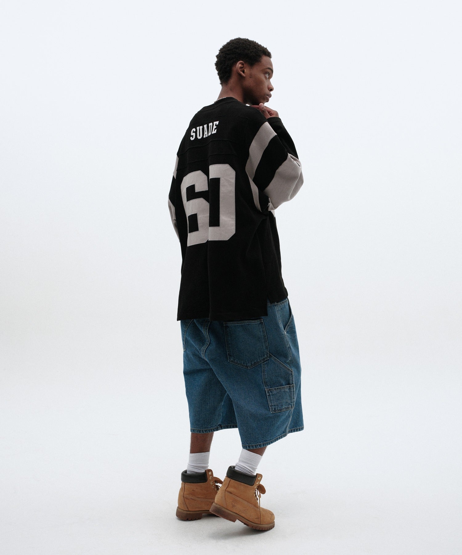 CARPENTER DENIM SHORTS [BLUE]