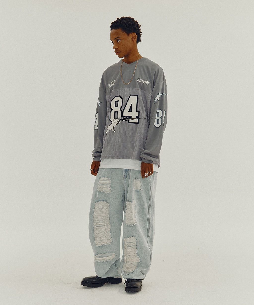 84 STAR RACING LONG SLEEVE [GRAY]