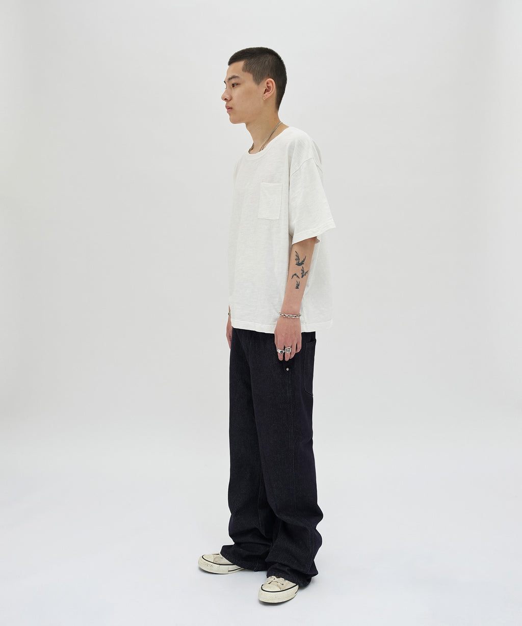 TEXTURED POCKET TEE [WHITE]