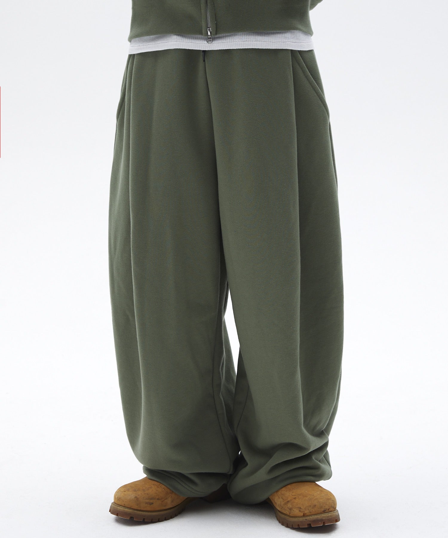 TWO TUCK LONG PANTS [KHAKI]