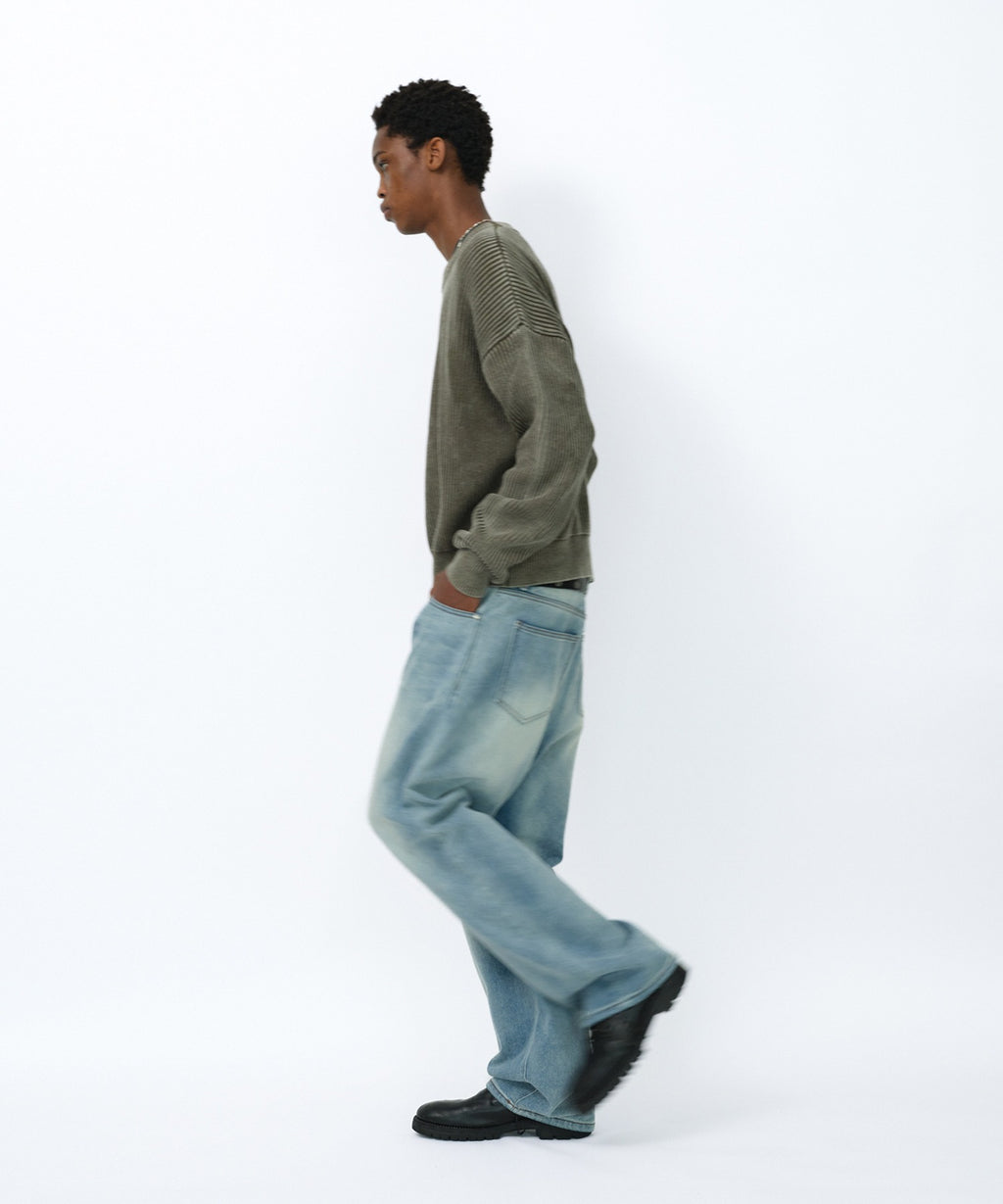 WASHED KNIT [KHAKI]