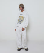 HUH!! LEOPARD HOODIE [MELANGE GRAY]