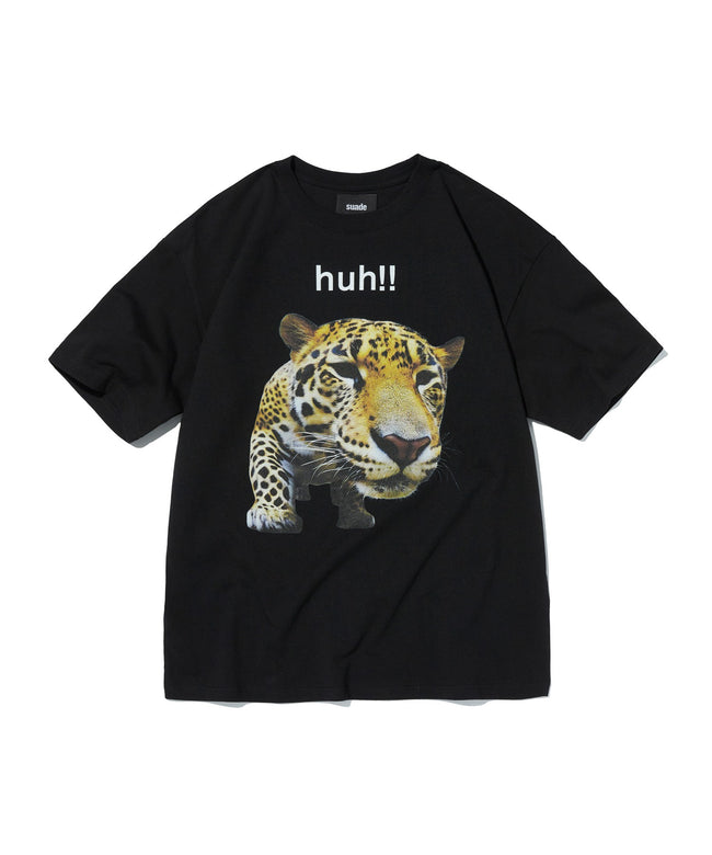 HUH!! LEOPARD TEE [BLACK] Hover Image