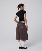 CONTOUR DOUBLE KNEE SHORTS [BROWN]