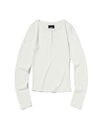 CABLE HENLEY NECK [WHITE]