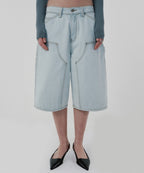 CONTOUR DOUBLE KNEE SHORTS [LIGHT BLUE]