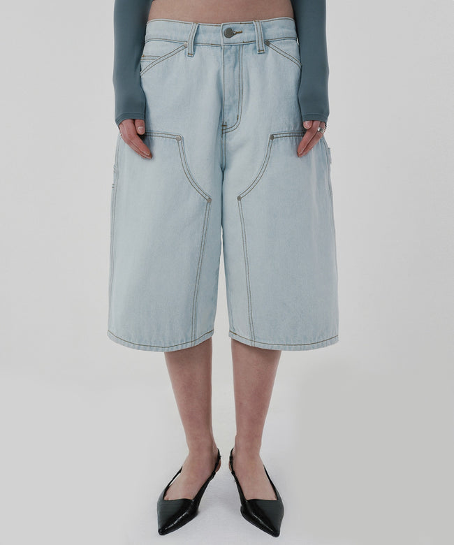 CONTOUR DOUBLE KNEE SHORTS [LIGHT BLUE] Main Image