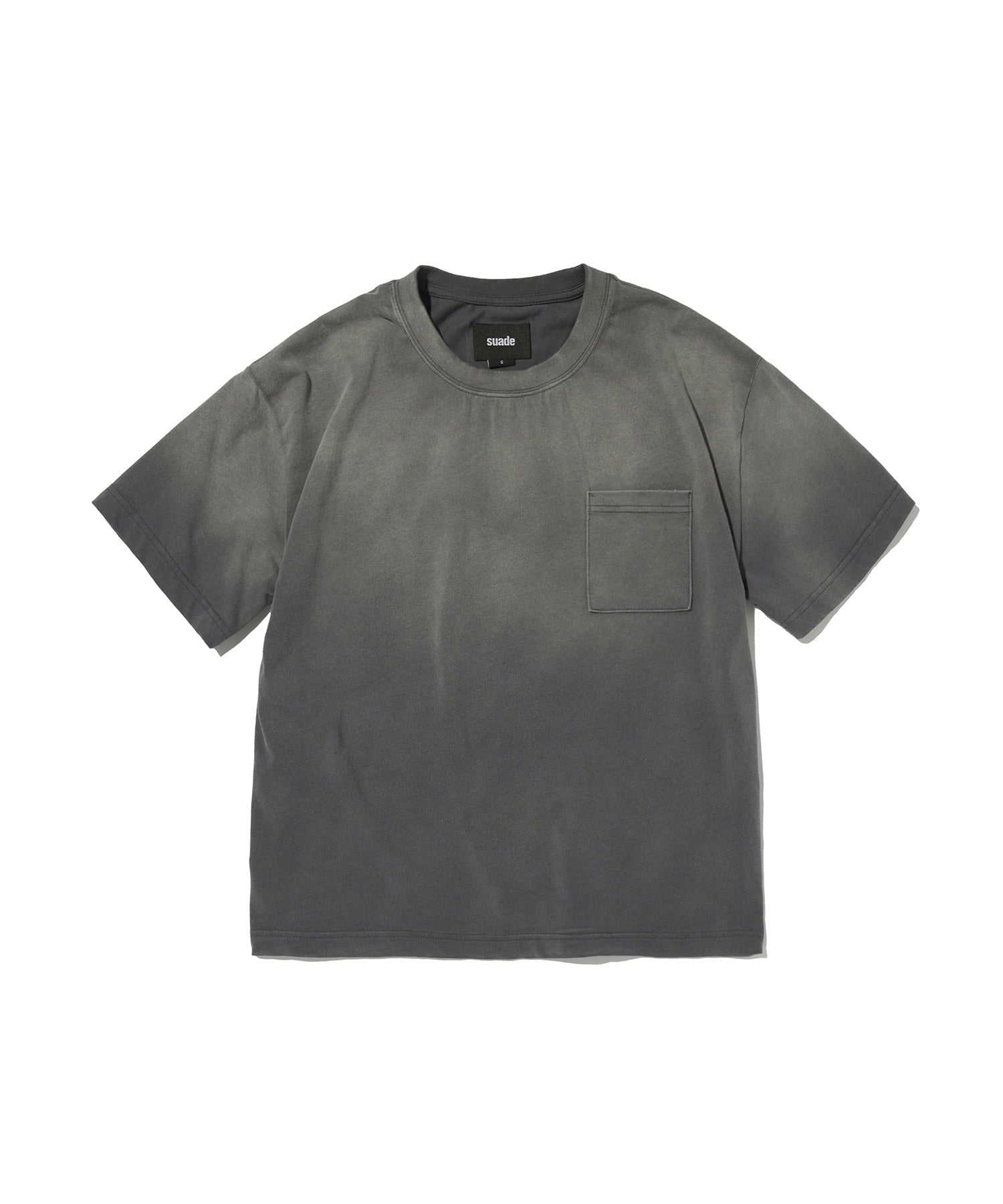 POCKET CROPPED TEE [WASHING GRAY]