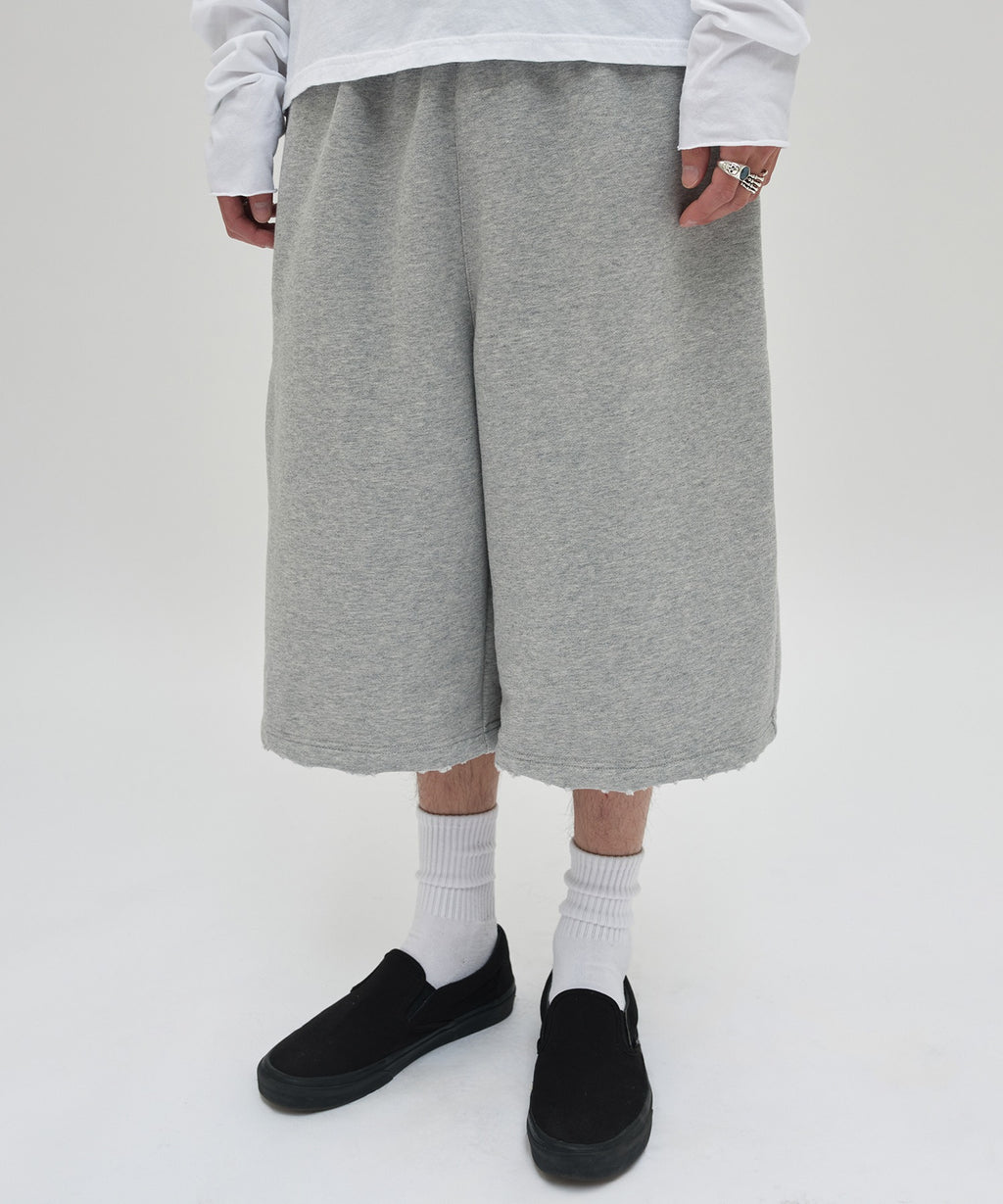 CUT EDGE SWEAT SHORTS [GRAY]