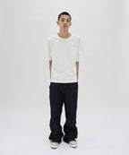 CURVED FLARE DENIM [RAW INDIGO]