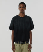 POCKET CROPPED TEE [WASHING BLACK]
