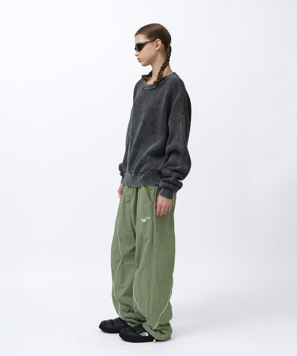 WASHED KNIT [BLACK]