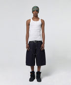 CONTOUR DOUBLE KNEE SHORTS [RAW INDIGO]