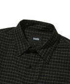 CROPPED CHECK SHIRT [BLACK]