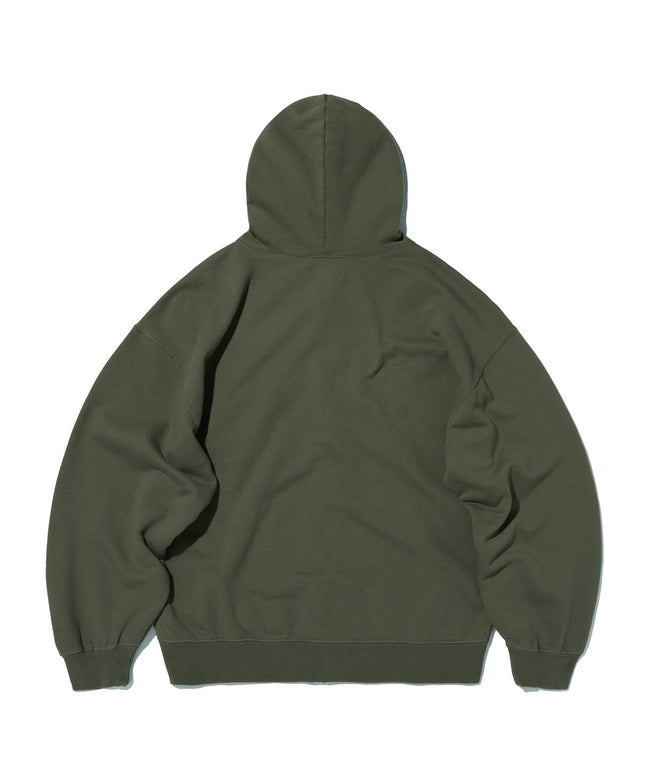LOOSE SUADE HOOD ZIP UP [KHAKI] Main Image