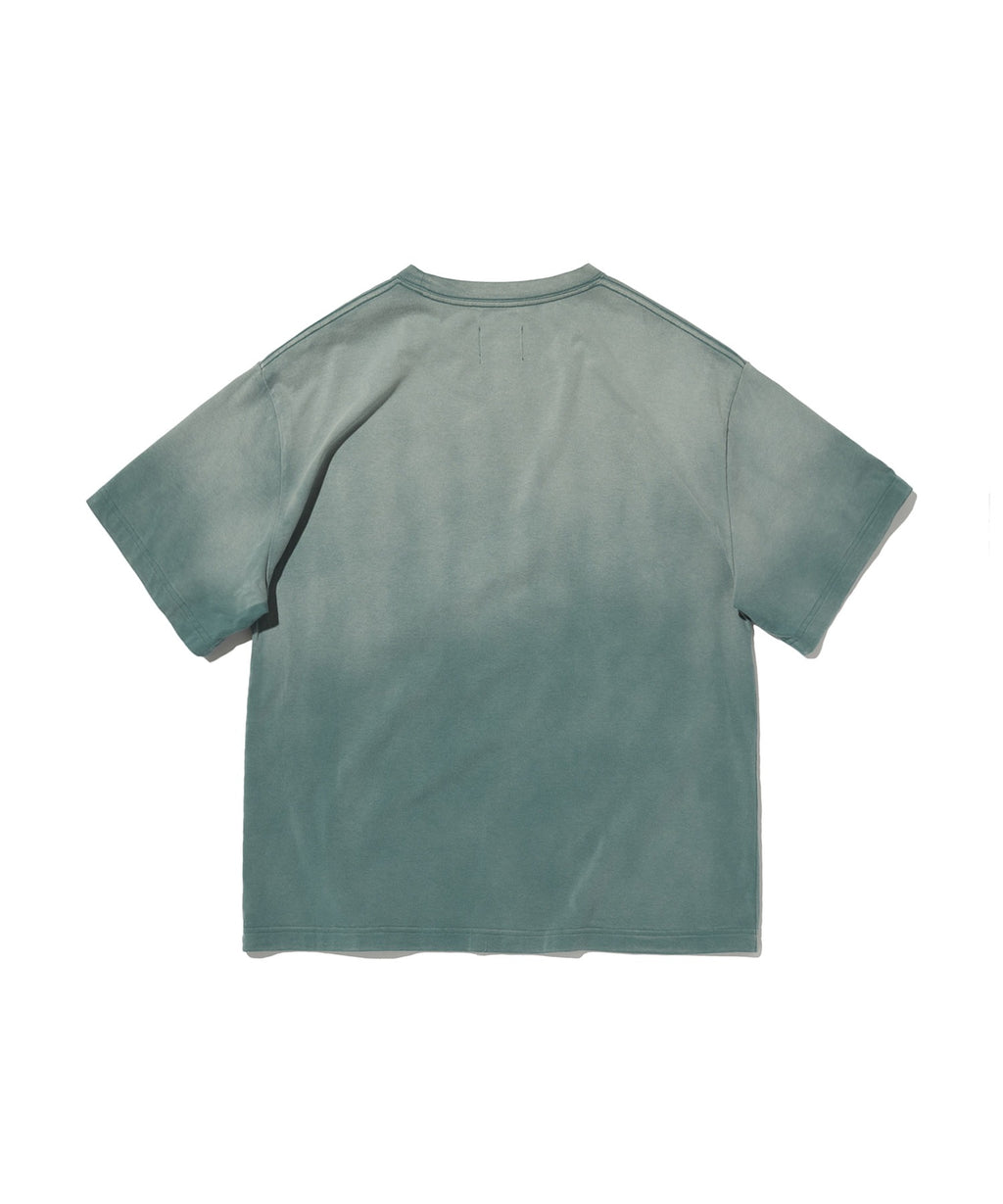 POCKET CROPPED TEE [WASHING GREEN]