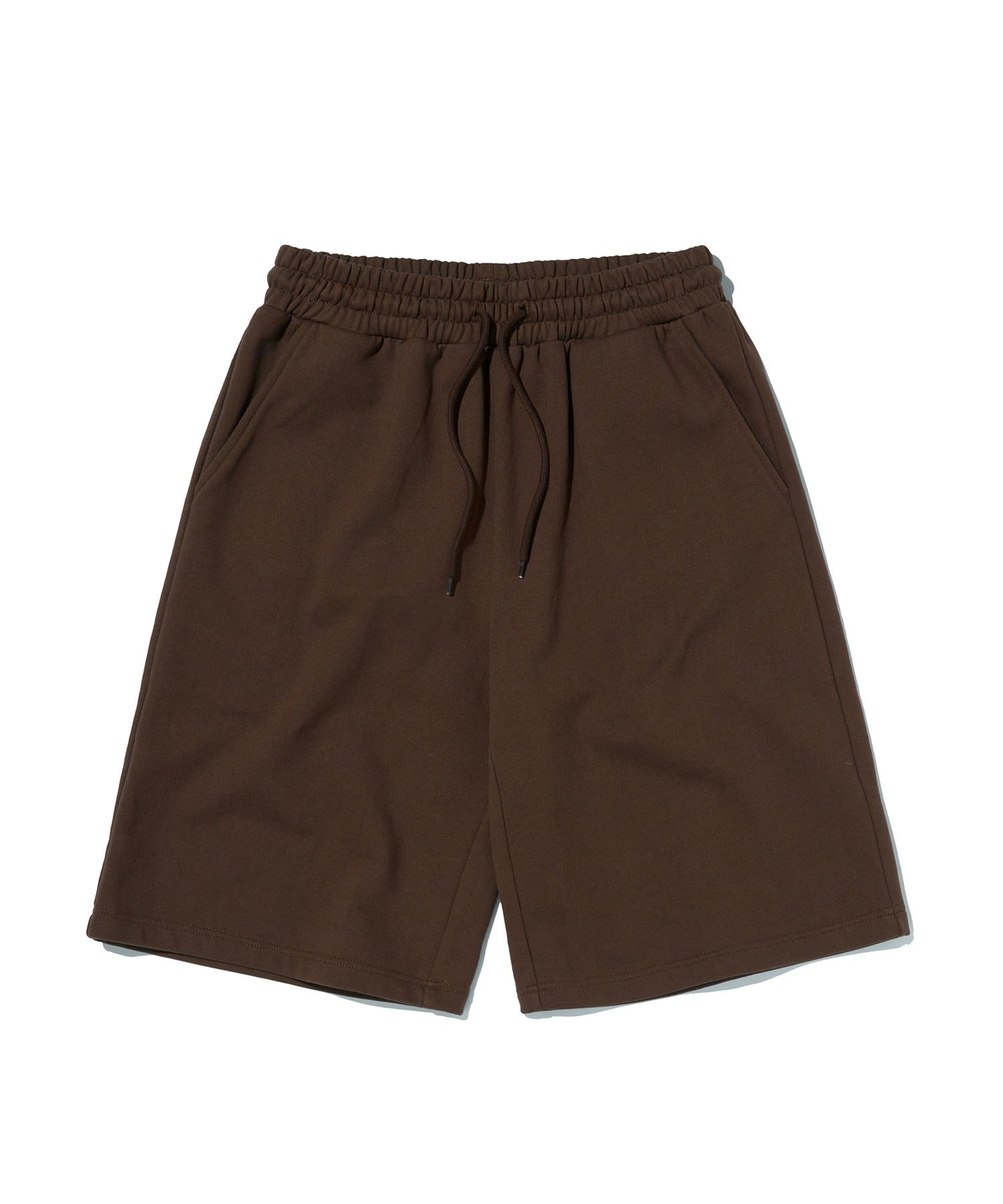 WIDE SWEAT SHORTS [BROWN]