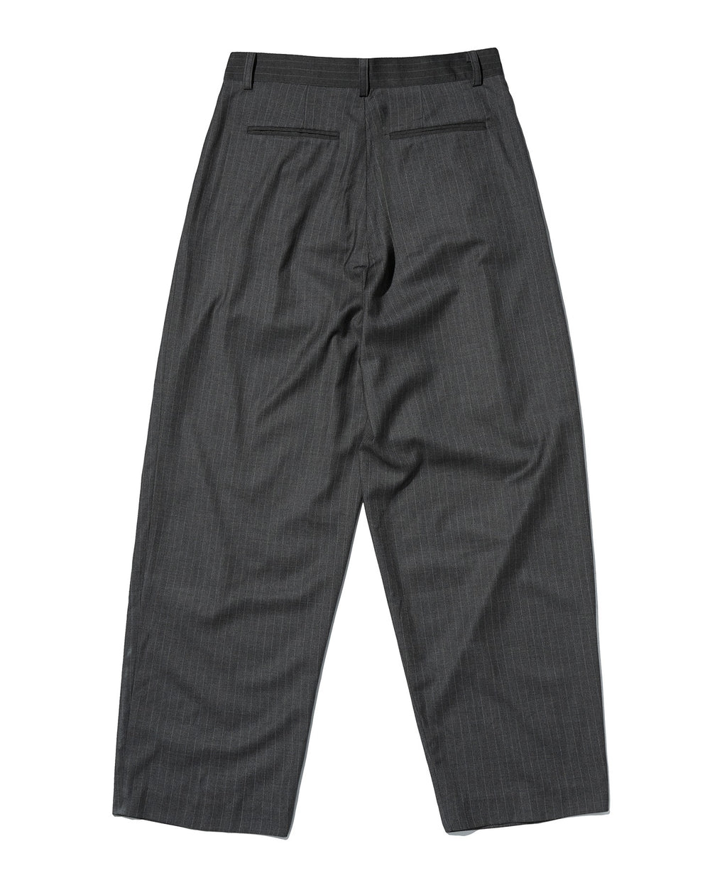 TWO TUCK STRIPE SLACKS [GRAY]