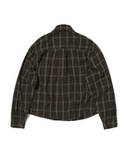 CROPPED CHECK SHIRT [BROWN]
