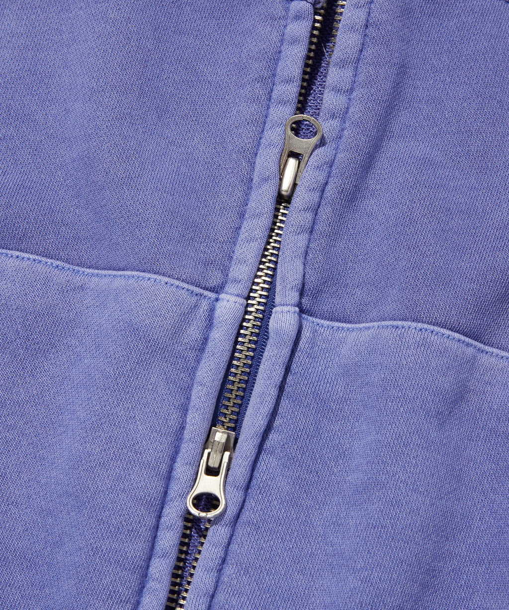 LOOSE SUADE HOOD ZIP UP [PIGMENT PURPLE]