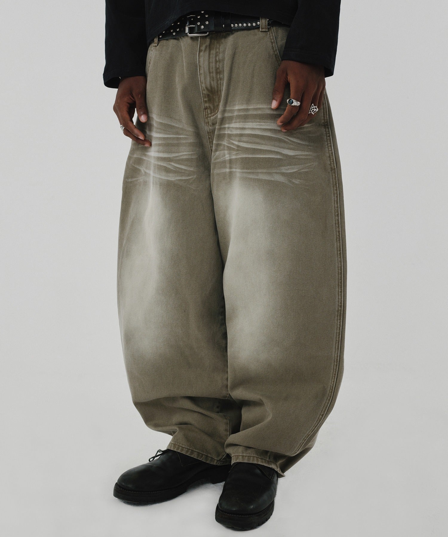 WRINKLE DENIM [OLIVE]