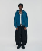 CROPPED WASHED HOOD ZIP UP [DEEP GREEN]