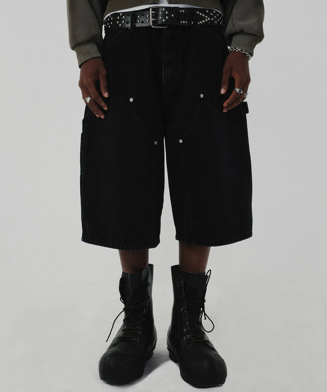 CONTOUR DOUBLE KNEE SHORTS [BLACK] Main Image