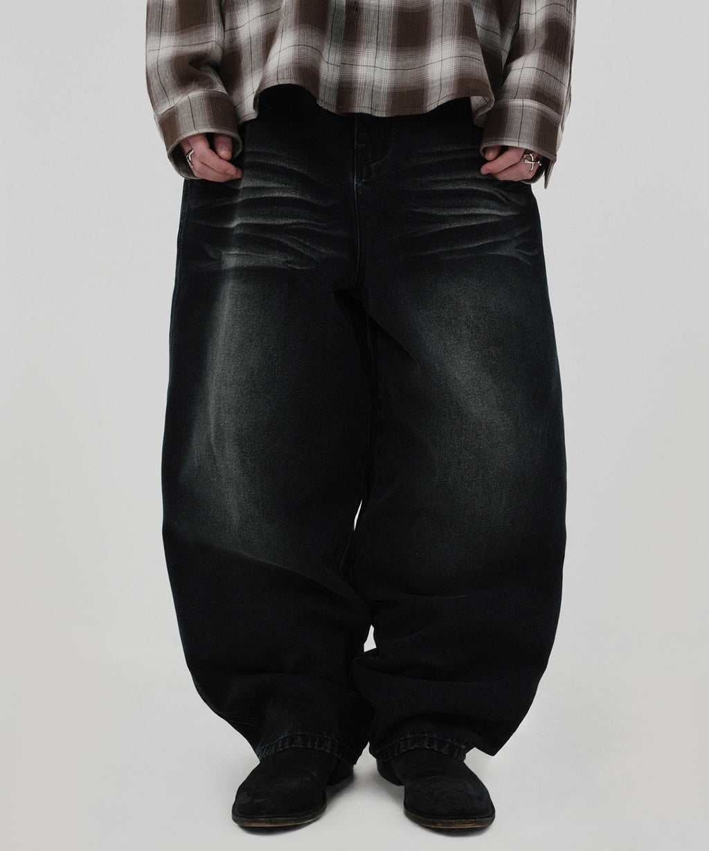 WRINKLE DENIM [BLACK]