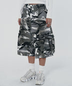 WIDE CARGO SHORTS [WHITE CAMO]