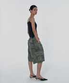 WIDE CARGO SHORTS [GREEN CAMO]