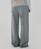 LAYERED LONG PANTS [GRAY]