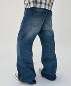 CURVED FLARE DENIM [BLUE]