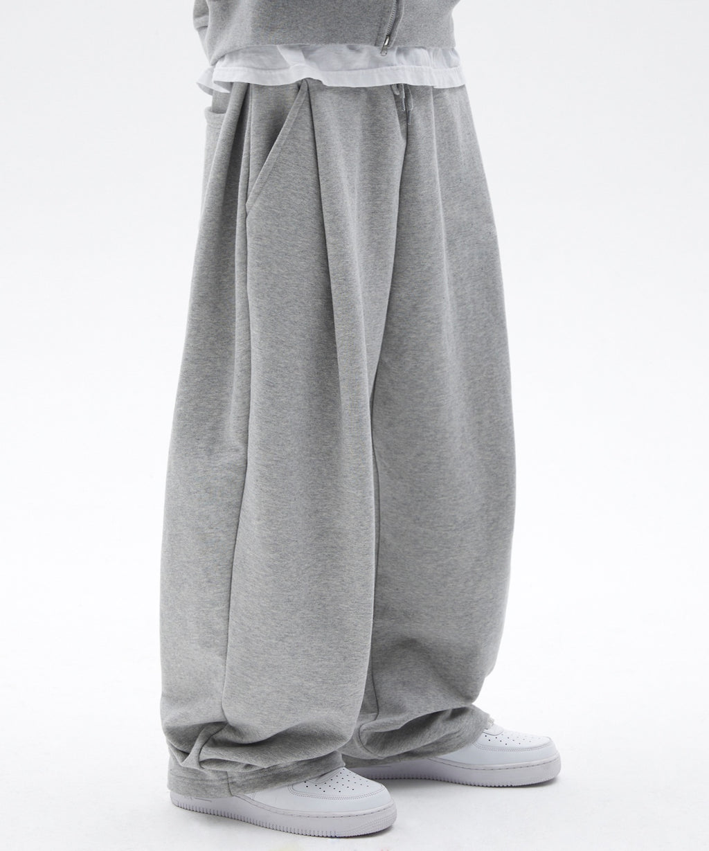 TWO TUCK LONG PANTS [GRAY]