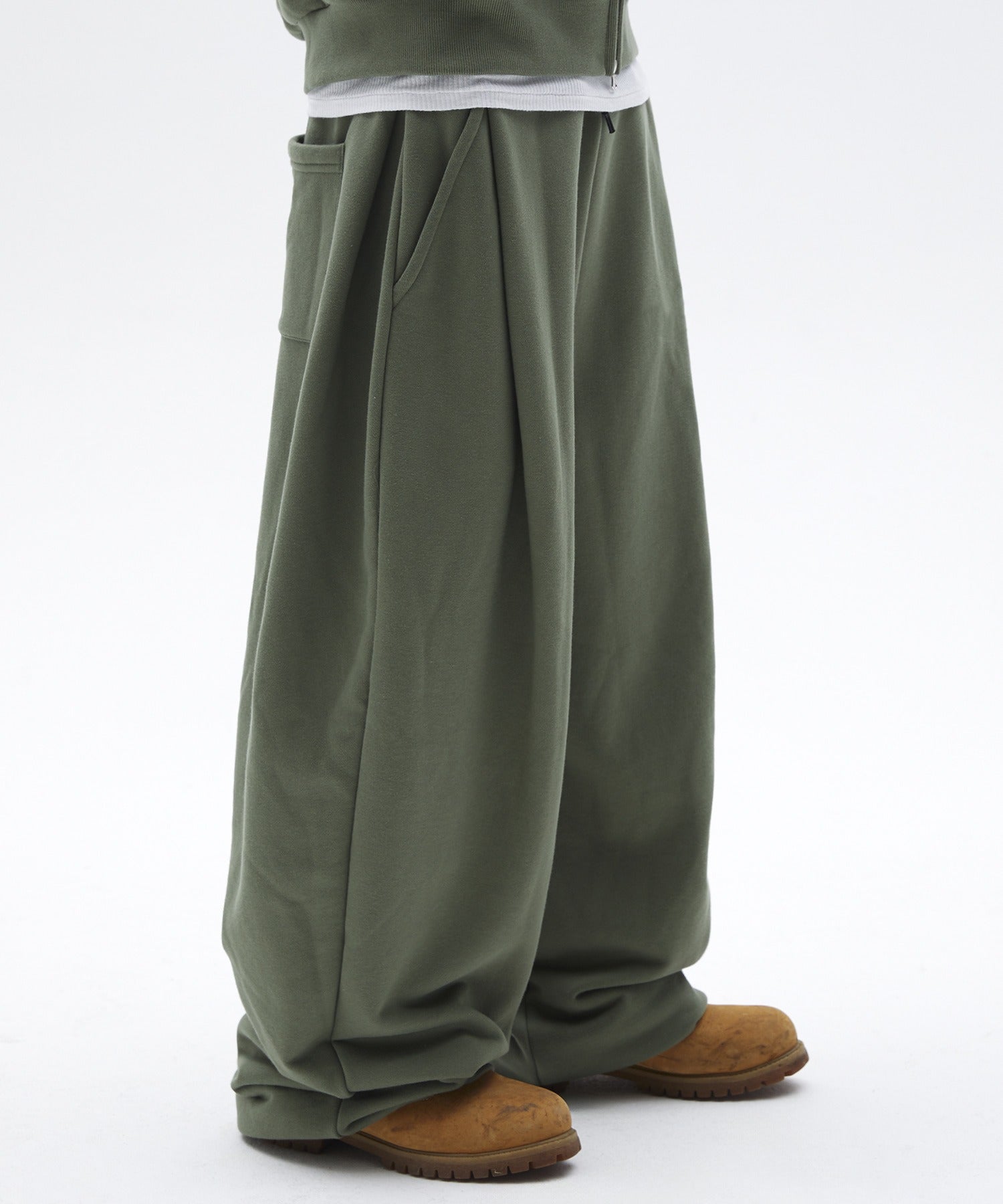 TWO TUCK LONG PANTS [KHAKI]