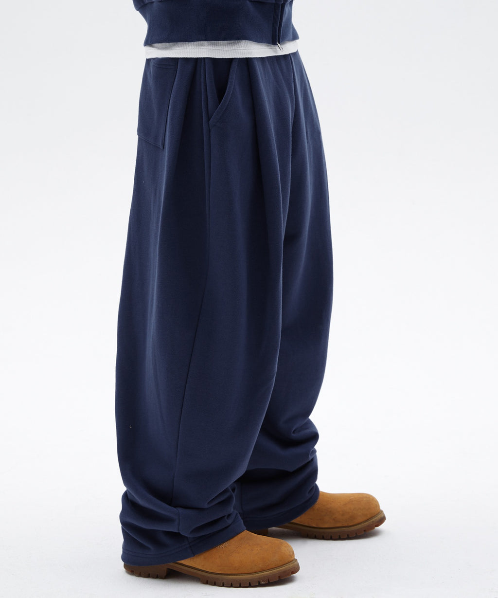 TWO TUCK LONG PANTS [NAVY]