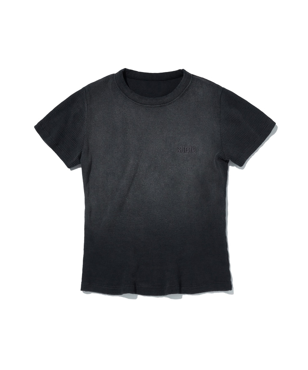 WASHED THERMAL LOGO TEE [BLACK]