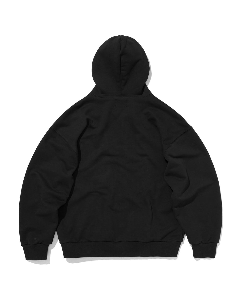 NORMAL HOOD ZIP UP [BLACK]