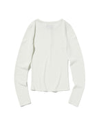 CABLE HENLEY NECK [WHITE]
