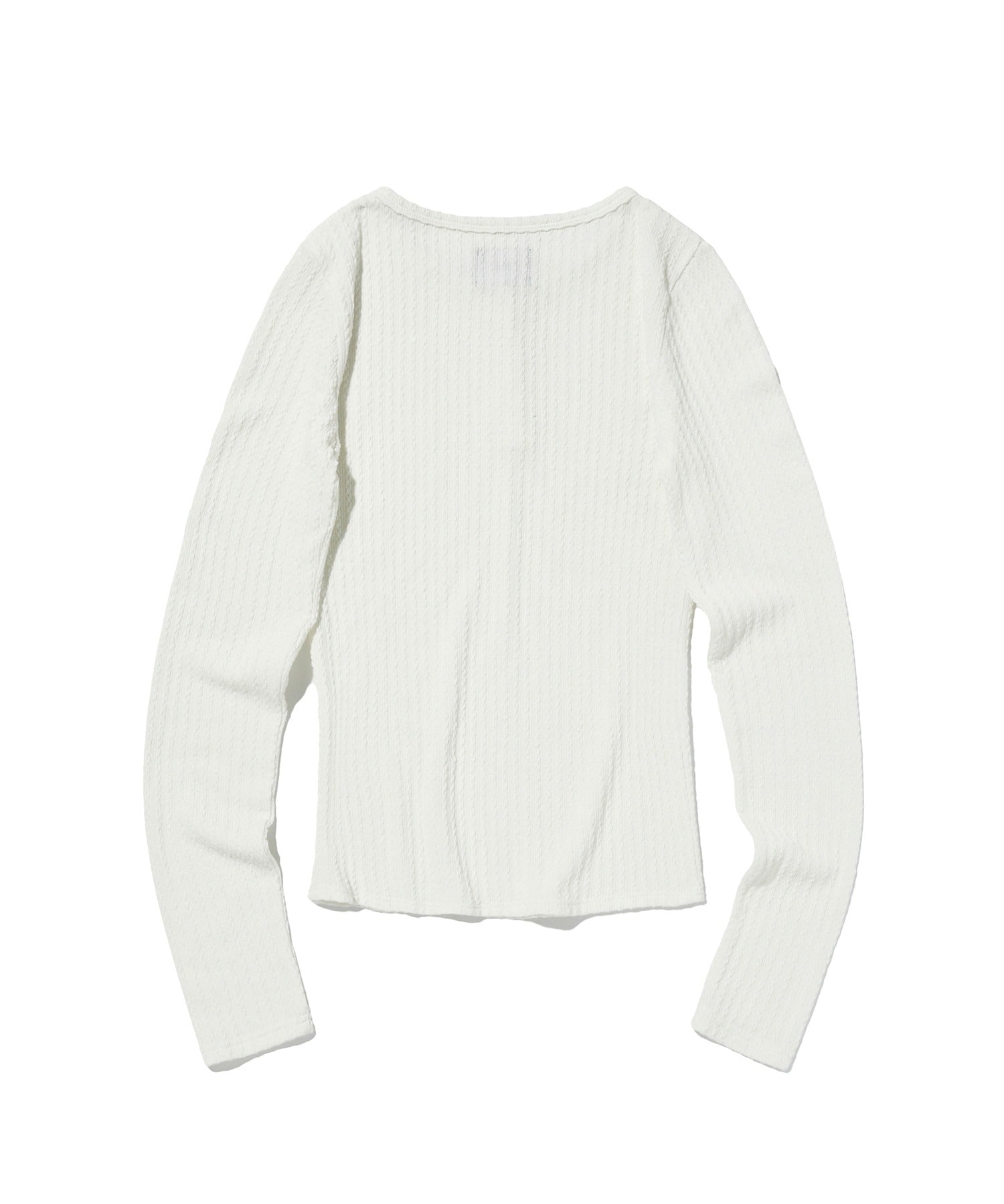 CABLE HENLEY NECK [WHITE]