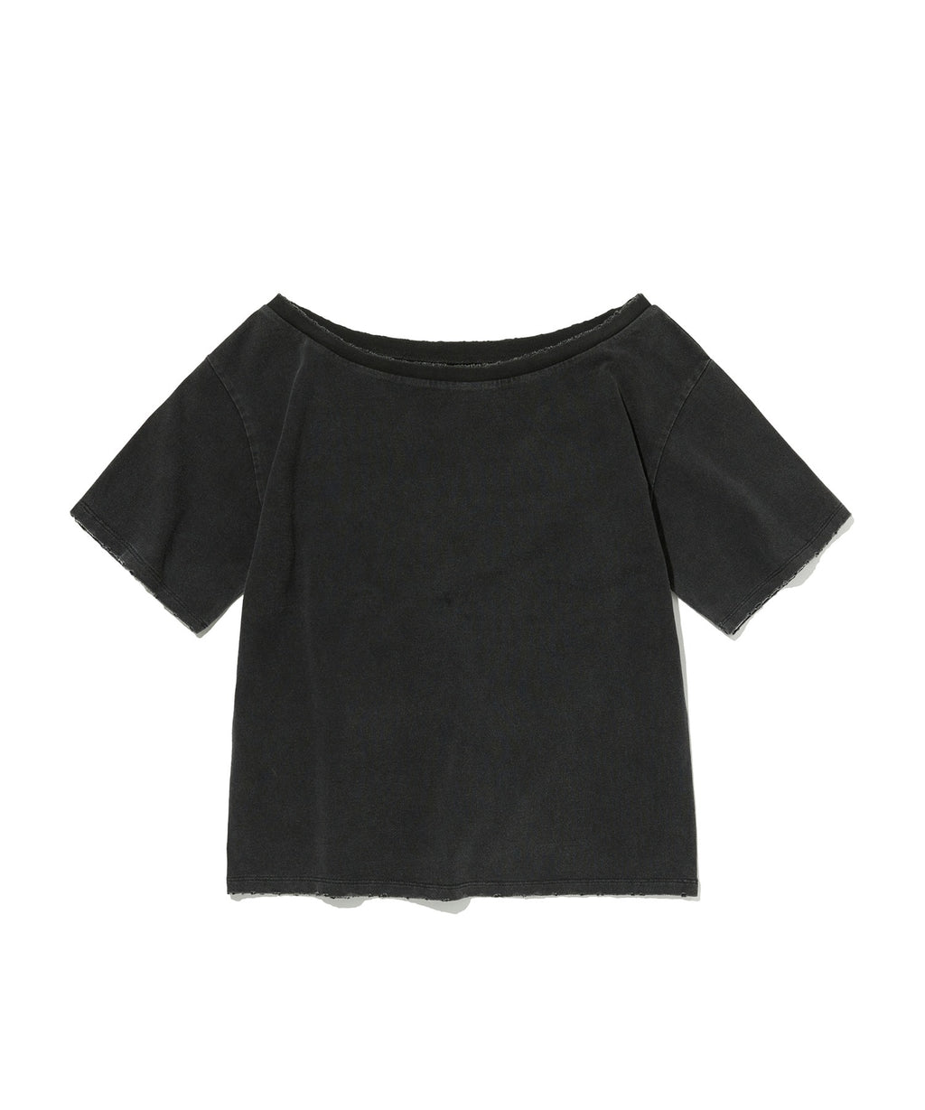 SUNNY ONE SHOULDER TEE [WASHING BLACK]