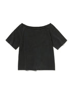 SUNNY ONE SHOULDER TEE [WASHING BLACK]