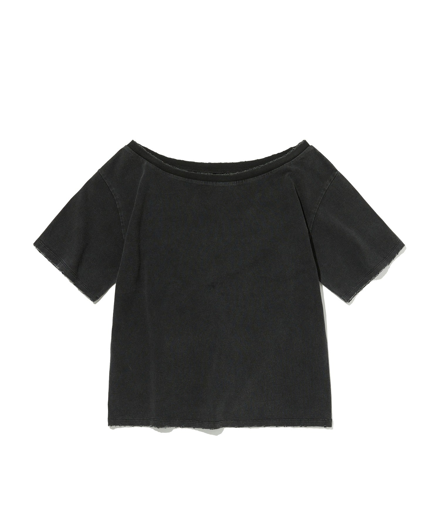 SUNNY ONE SHOULDER TEE [WASHING BLACK]