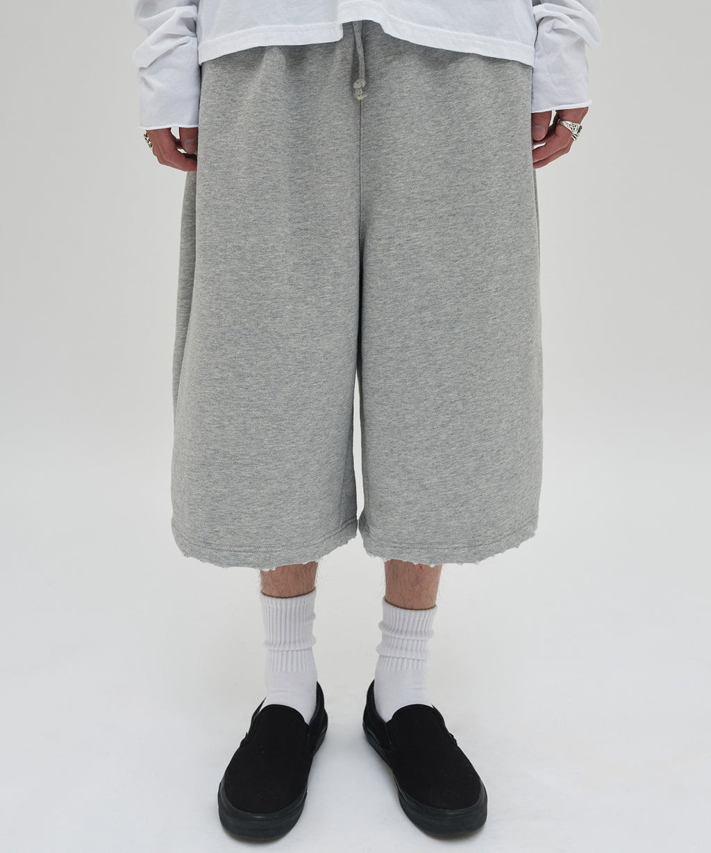 CUT EDGE SWEAT SHORTS [GRAY]