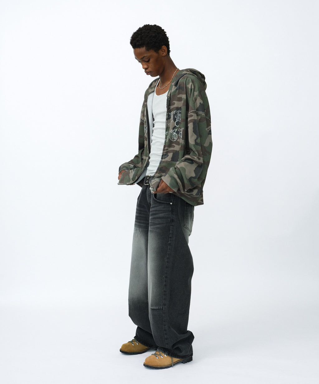 THERMAL CAMO HOOD ZIP UP [CAMO]