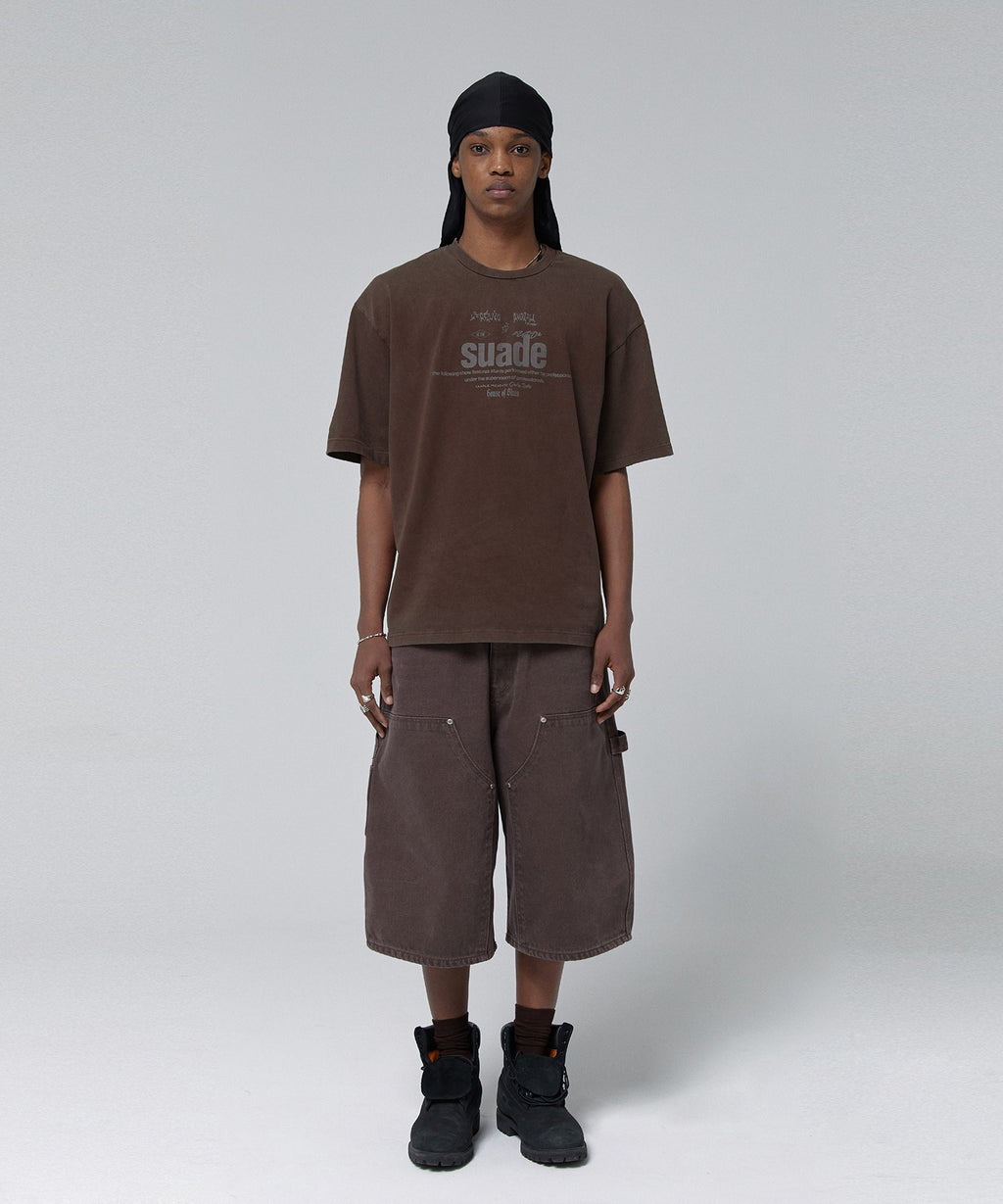 CONTOUR DOUBLE KNEE SHORTS [BROWN]