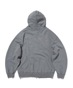 LOOSE SUADE HOOD ZIP UP [BLUE GRAY]