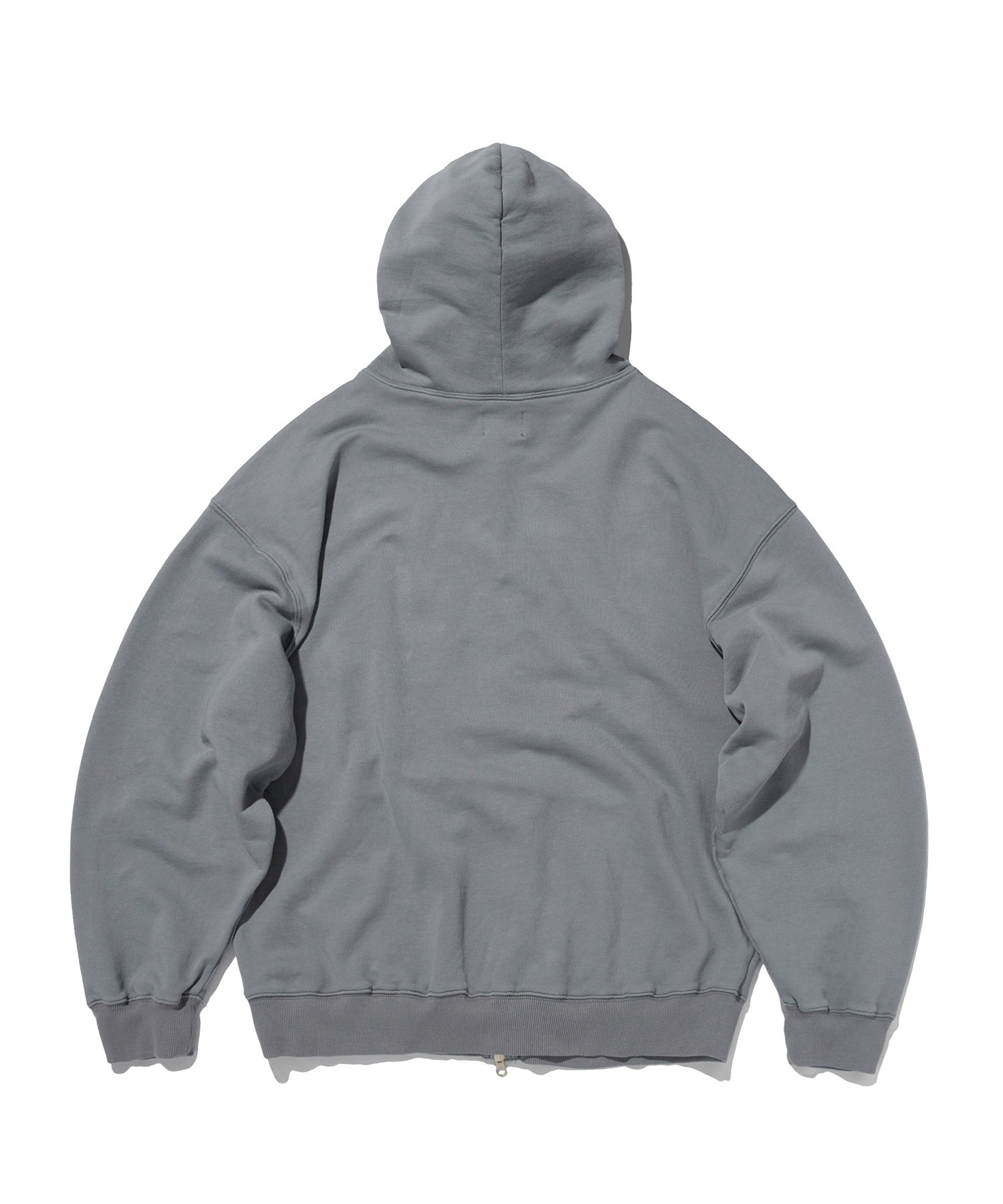 LOOSE SUADE HOOD ZIP UP [BLUE GRAY]