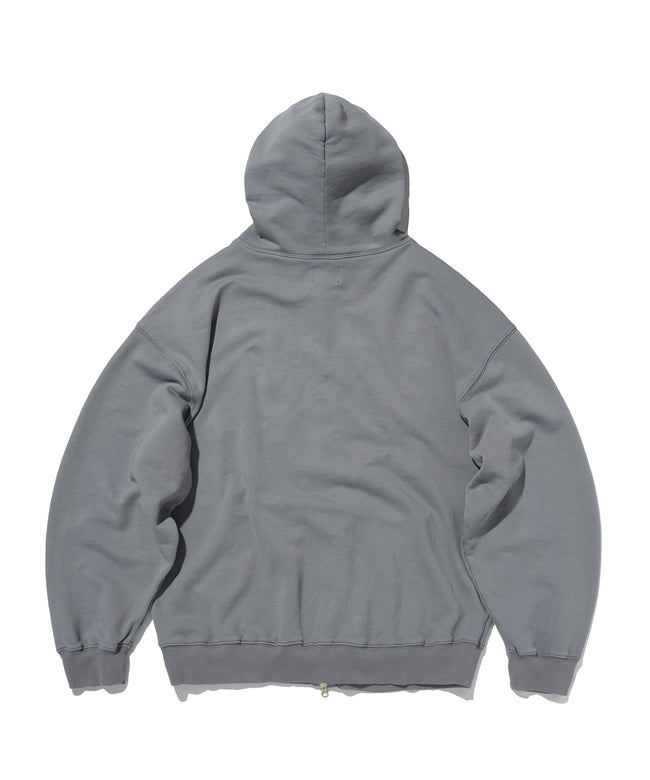LOOSE SUADE HOOD ZIP UP [BLUE GRAY] Main Image
