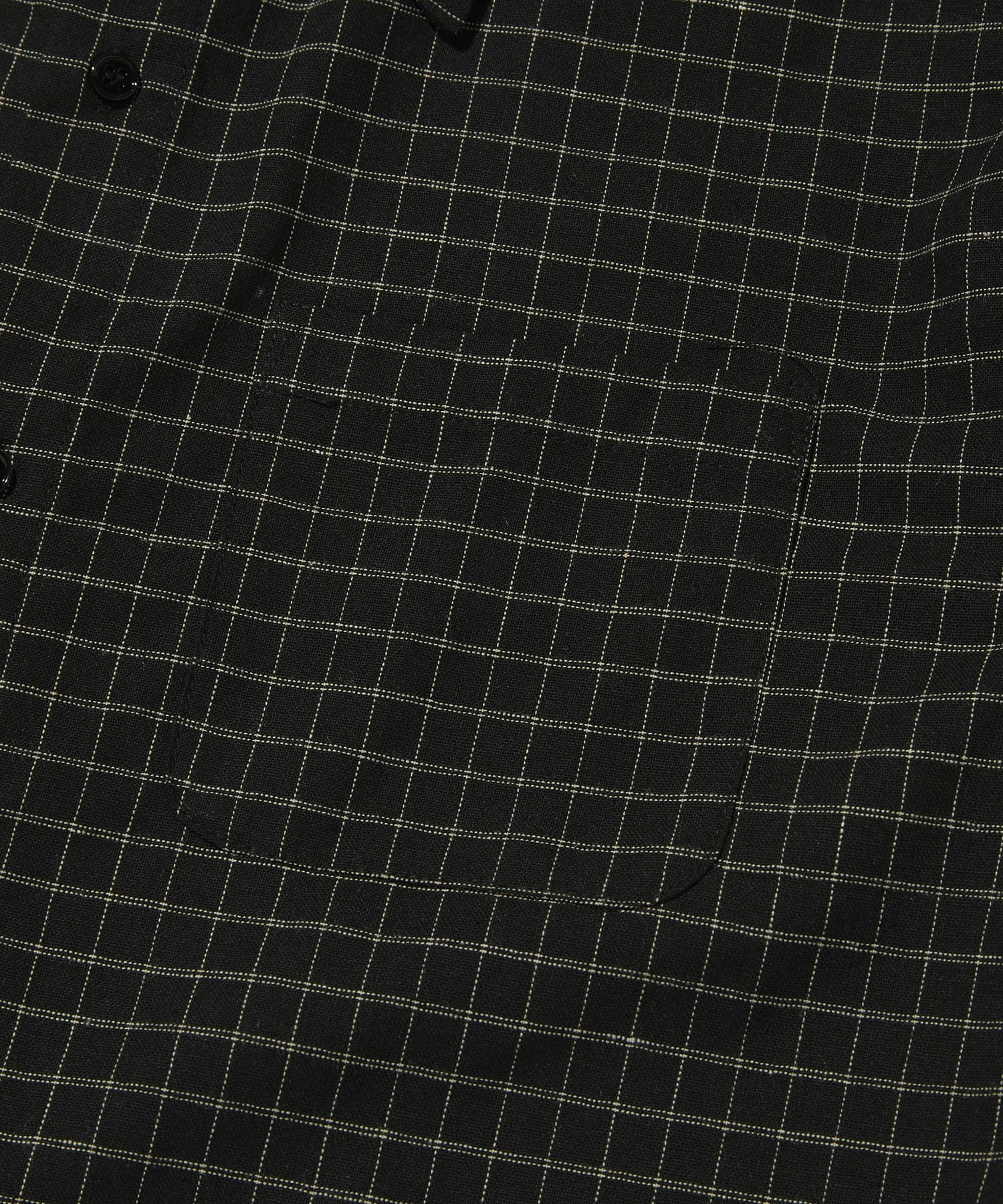 CROPPED CHECK SHIRT [BLACK]