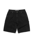 CARPENTER DENIM SHORTS [BLACK]